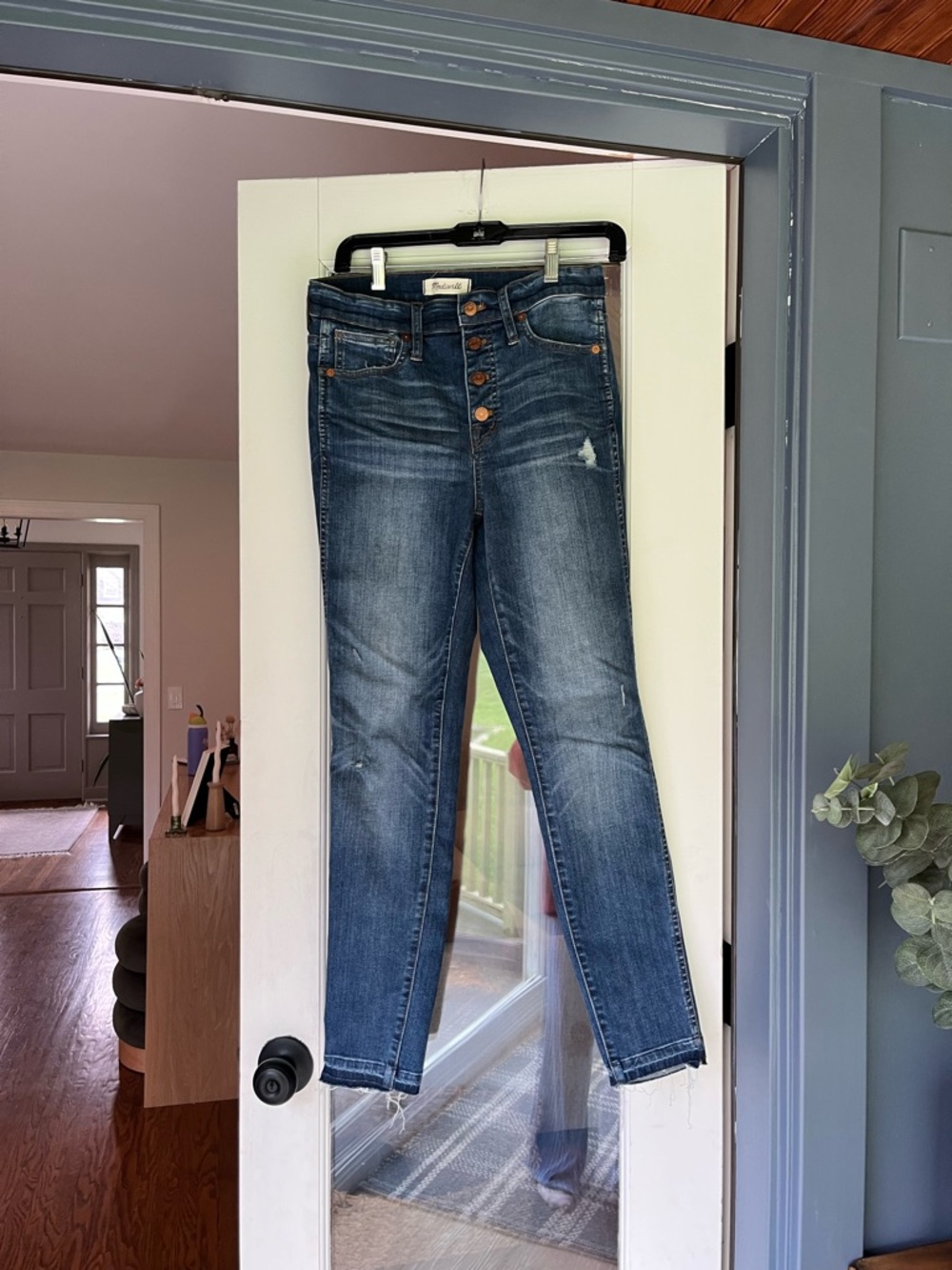 Madewell Dark Blue High-Rise Button-Fly Women’s Jeans